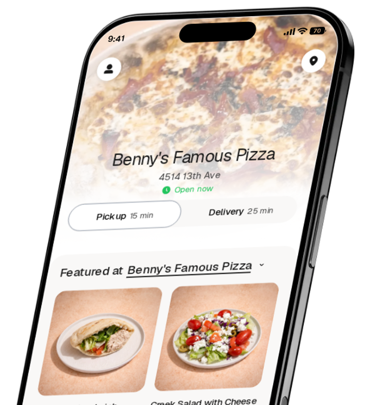 Benny's Famous Pizza app preview