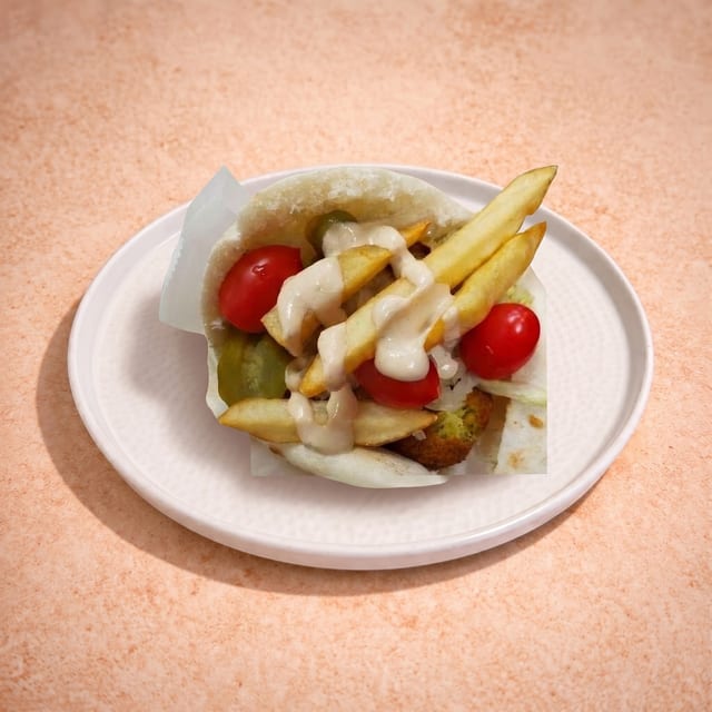 Whole Falafel Pita Sandwich.