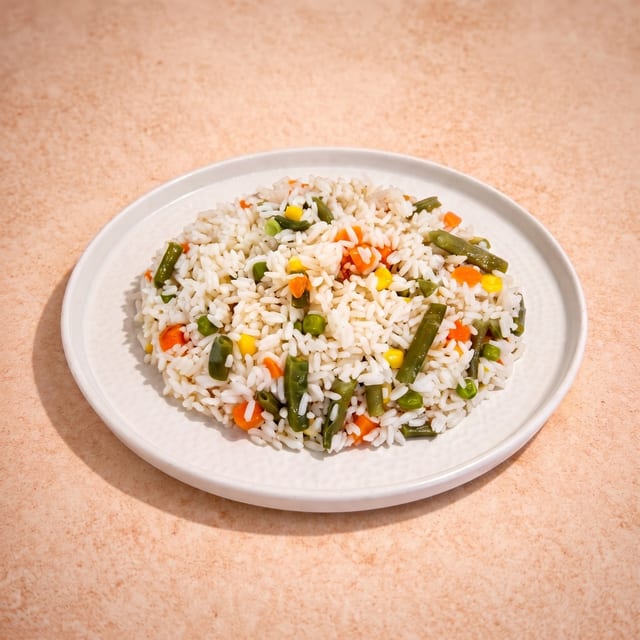 White Rice with Veg Hot Plate.