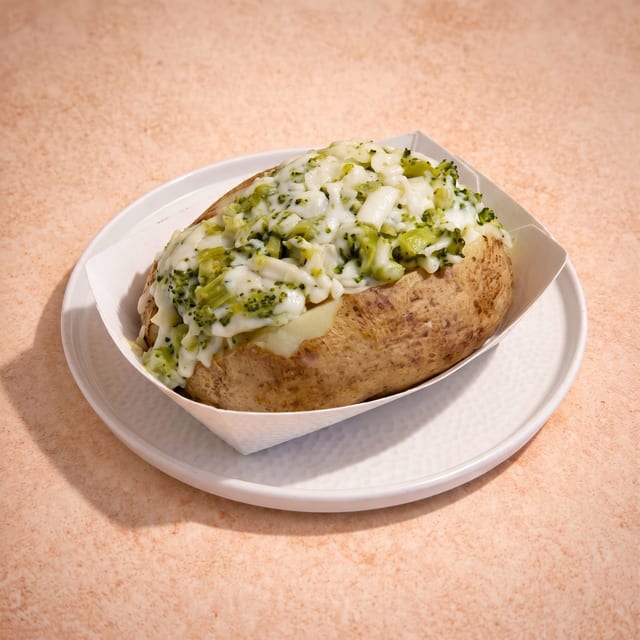 Baked Potato with Broccoli Cheese.