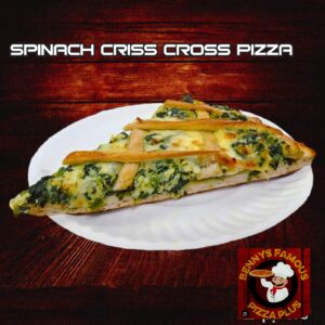 Spinach or Veggie criss cross Pizza